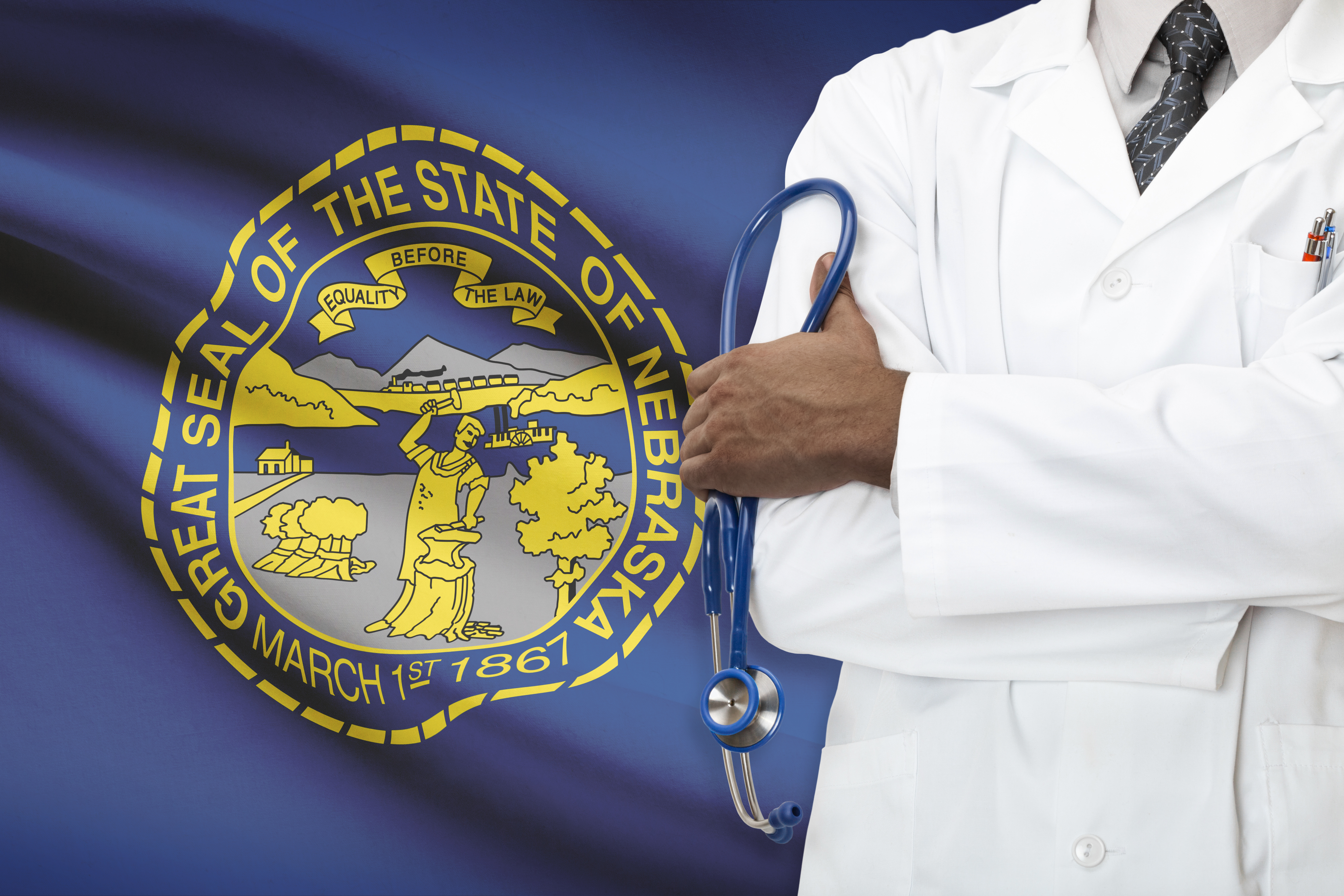 NE State Flag + Physician