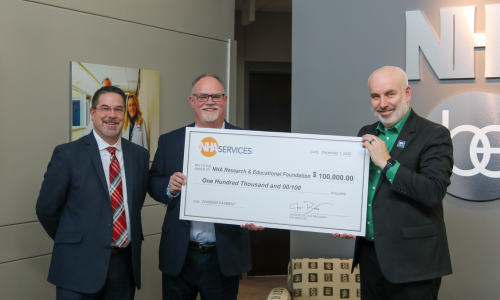 News - NHA Services donates $100,000 to NHAREF